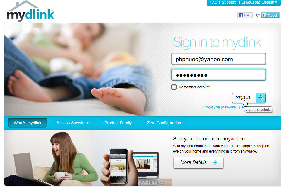 mydlink web