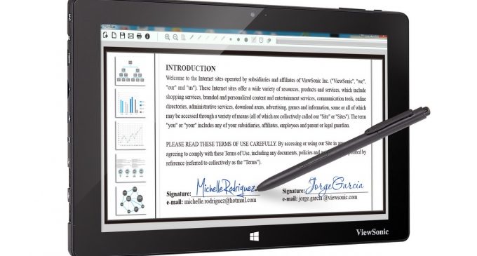 ViewSonic ra mắt dòng máy tính bảng kèm bút hỗ trợ giải pháp chữ ký điện tử