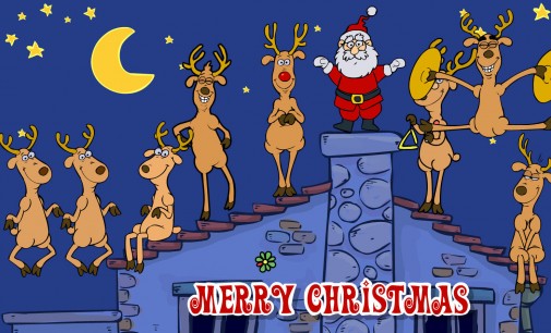 Một tấm e-card Merry Christmas vui nhộn