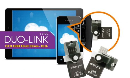 Ổ lưu trữ Flash drive 2-trong-1 PNY Duo-Link OTG USB 3.0