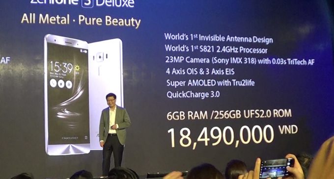 Giá bán chính hãng của dòng smartphone ZenFone 3 tại Việt Nam