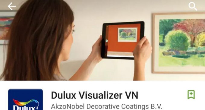 Ứng dụng di động Dulux Visualizer cho phép trải nghiệm trước hơn 1.000 màu sơn