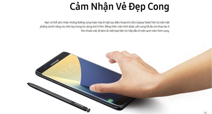 Đặt hàng trước Samsung Galaxy Note7 tại Việt Nam với giá khoảng 18.990.000 đồng
