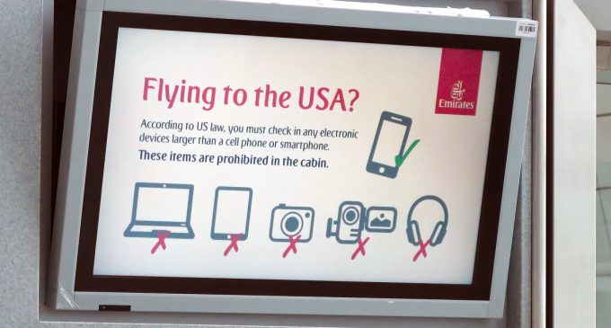 Thiết bị điện tử lớn hơn smartphone bắt đầu bị kiểm tra trên các chuyến bay thẳng từ Đài Loan tới Mỹ
