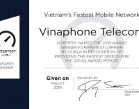 VinaPhone nhận giải thưởng Speedtest nhà mạng di động nhanh nhất ở Việt Nam