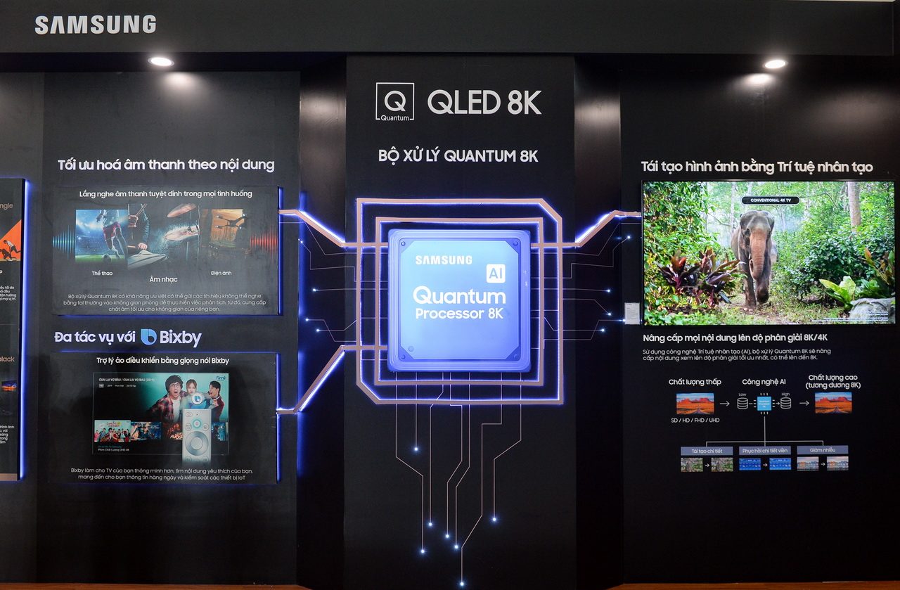 Sự kiện ra mắt TV Samsung QLED 8K 2019 ở Hà Nội ngày 10-4-2019.