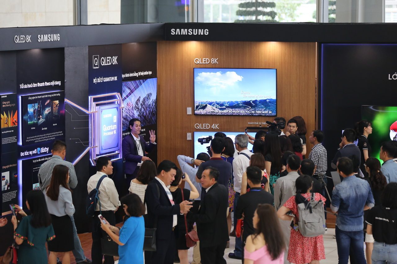 Sự kiện ra mắt TV Samsung QLED 8K 2019 ở Hà Nội ngày 10-4-2019.