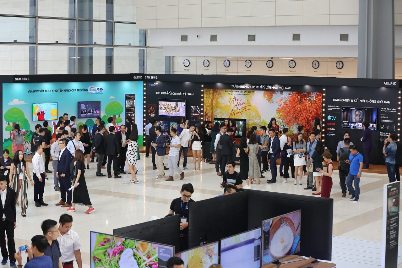 Sự kiện ra mắt TV Samsung QLED 8K 2019 ở Hà Nội ngày 10-4-2019.