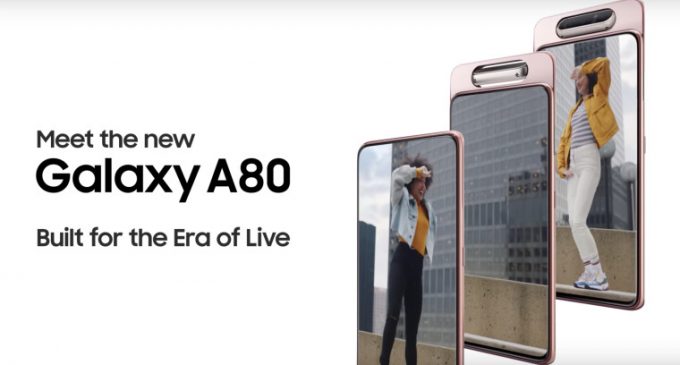 Samsung Galaxy A80, smartphone có camera trượt xoay ra mắt thị trường Việt Nam