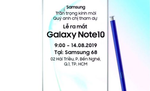 SAVED DATE: 18-4-2019, Samsung Galaxy Note10 và Note10+ chào thị trường Việt Nam