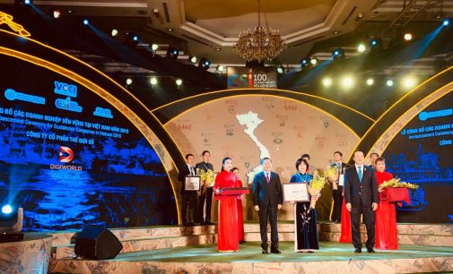 4 năm liên tiếp Digiworld nhận giải TOP 100 Doanh nghiệp Phát triển Bền vững Việt Nam