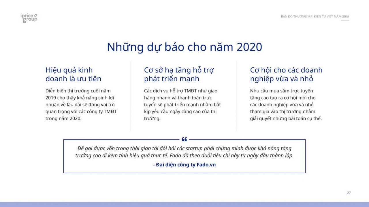 Thương mại điện tử Việt Nam năm 2019 trong dữ liệu của Cổng thông tin thương mại điện tử iPrice Group