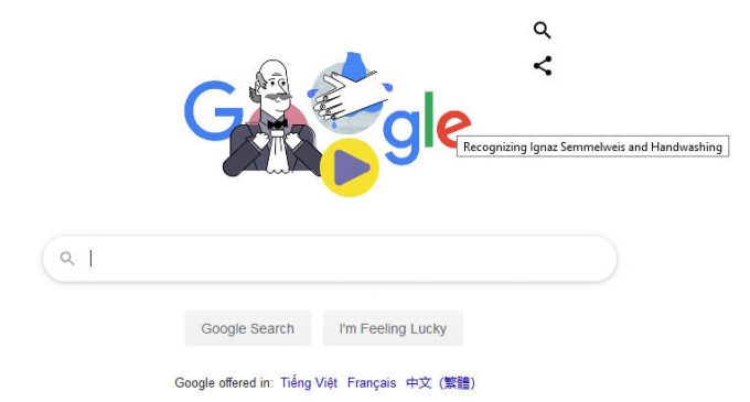Rửa tay phòng dịch COVID-19 cùng Google Doodle