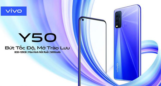 Smartphone vivo Y50 với pin 5.000mAh ra mắt thị trường Việt Nam