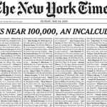 Báo New York Times tưởng niệm gần 100.000 người chết vì coronavirus ở Mỹ