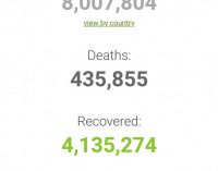 Thế giới vượt mốc 8 triệu người nhiễm virus SARS-CoV-2