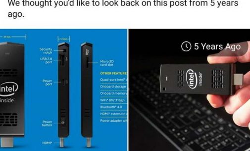 Nhớ máy tính tí hon Intel Stick 5 năm trước