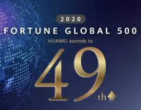 Huawei tăng lên thứ 49 trên bảng xếp hạng Fortune Global 500 năm 2020