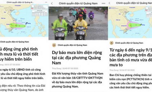 Quảng Nam cập nhật tình hình và cách ứng phó mưa lũ cho người dân qua Zalo