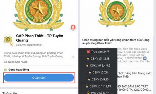 Tuyên Quang thiết lập 146 trang Zalo phục vụ cải cách hành chính, bảo đảm an ninh