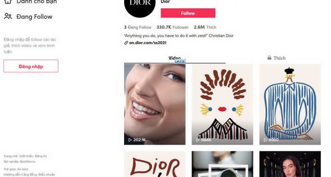 Dior biến TikTok thành sàn diễn thời trang trong Tuần lễ Thời trang Paris Xuân – Hè 2021