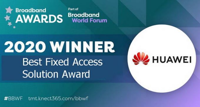 Huawei AirPON được Diễn đàn Thế giới Băng thông rộng 2020 trao giải thưởng Giải pháp Truy cập Cố định Tốt nhất