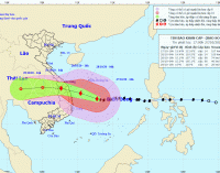 Cập nhật về trận bão số 9 Molave lúc 18g15 ngày 27-10-2020