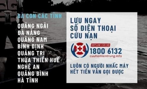 Số hotline cứu nạn trong bão số 9 Molave