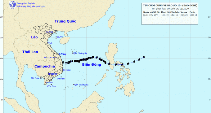 Tin cuối về bão số 10 Goni và tin đầu về bão Atsani