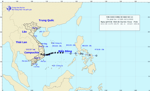 Tin cuối cùng về cơn bão số 12 Etau và tin đầu về cơn bão gần Biển Đông Vamco