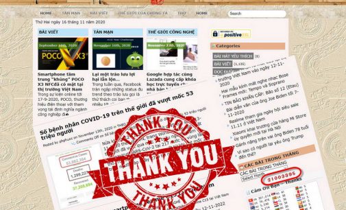 Cột mốc 21 triệu và lời tri ân bạn đọc