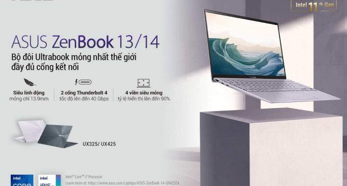 ASUS ZenBook 13 (UX325) và ZenBook 14 (UX425): laptop mỏng nhất thế giới