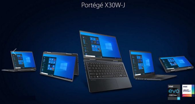 Dynabook ra mắt laptop 13 inch Portégé X30W-J chạy CPU Intel Core Gen 11 nhẹ dưới 1kg