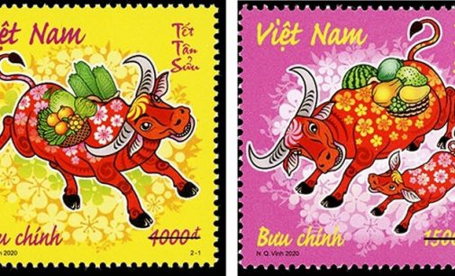 Bộ tem “trâu” cho Tết Tân Sửu 2021