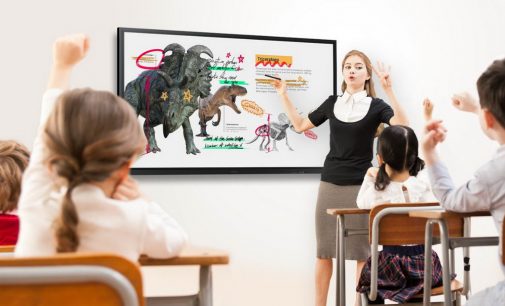 Bảng tương tác Samsung Flip 3 kích thước 75 inch cho giáo dục