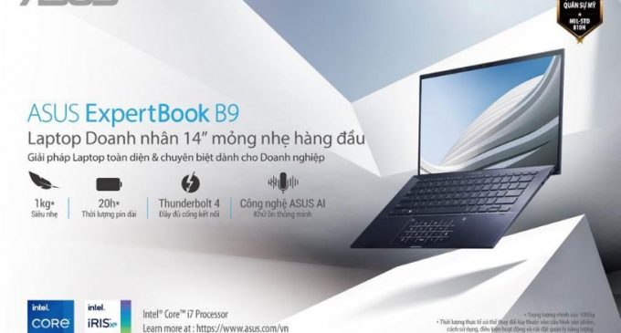 Thế hệ laptop doanh nhân ASUS ExpertBook B9 (B9400) mạnh mẽ nhưng mỏng nhẹ