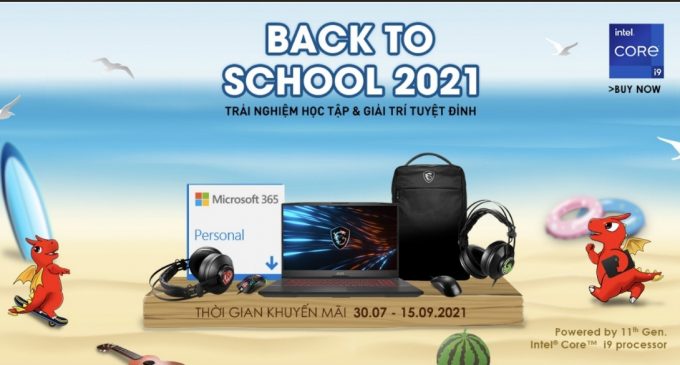 Khuyến mại laptop MSI cho sinh viên – học sinh Back to School 2021