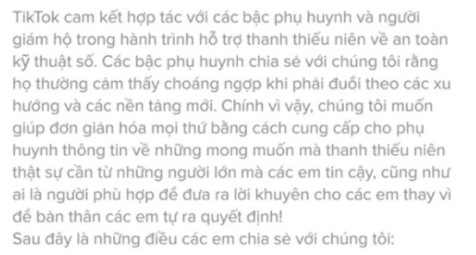 TikTok cải tiến tính năng Gia đình Thông minh dựa trên đề xuất của thanh thiếu niên