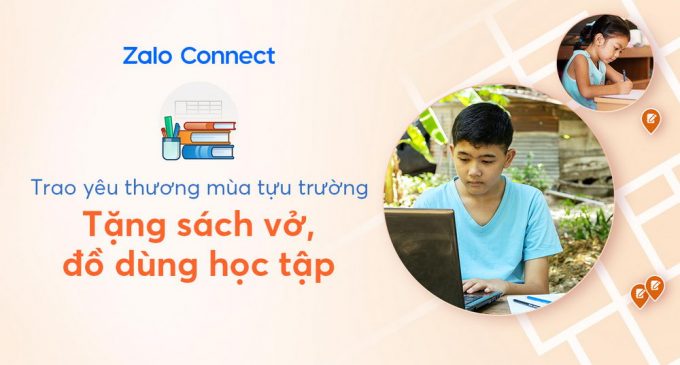 Hỗ trợ đồ dùng học tập cho học sinh khó khăn qua Zalo Connect