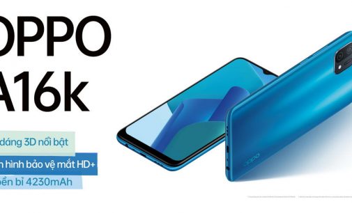 OPPO A16k với thiết kế phong cách và mỏng nhẹ cho phân khúc smartphone phổ thông