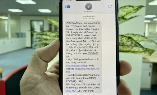 Thuê bao di động VinaPhone chưa thực hiện chuẩn hóa thông tin sẽ bị gián đoạn liên lạc sau ngày 31-3-2023