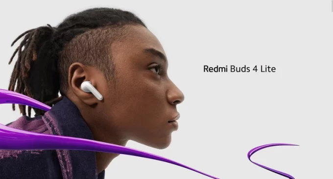 Tai nghe Bluetooth Xiaomi Redmi Buds 4 Lite siêu nhẹ với driver 12mm