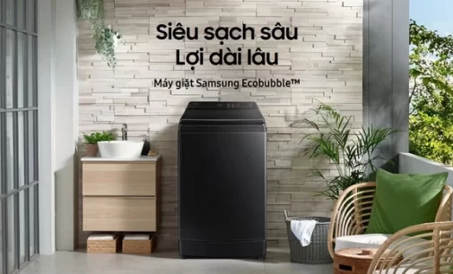 Samsung lần đầu tiên đưa công nghệ Ecobubble lên dòng máy giặt cửa trên