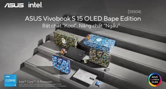 ASUS Việt Nam ra mắt bộ sưu tập laptop Vivobook S BAPE Edition hợp tác với thương hiệu thời trang đường phố BATHING APE