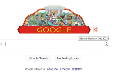 Google thay doodle mừng Quốc khách Việt Nam 2-9