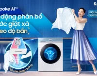 Máy giặt thông minh Samsung Bespoke AI tự động phân bổ nước giặt xả theo độ bẩn và cảm biến chất liệu sợi vải