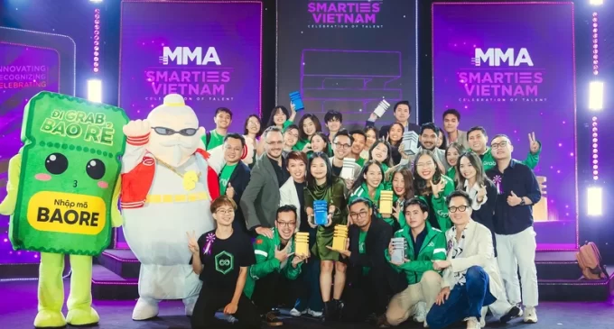 Grab bội thu giải thưởng tiếp thị tại SMARTIES VIETNAM 2023   