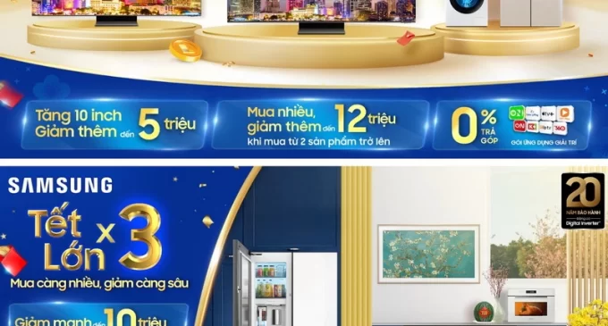 Samsung Việt Nam khuyến mại tiễn 2023, đón 2024 lần đầu tiên “Mua càng nhiều, giảm càng sâu”