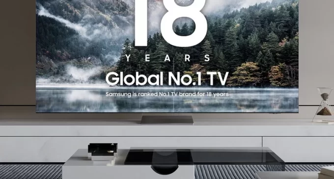 Samsung tiếp tục là thương hiệu TV số 1 toàn cầu, trong 18 năm liên tiếp