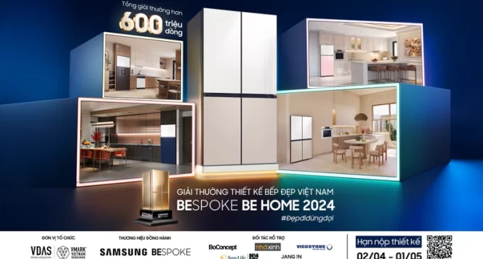 Giải thưởng Thiết kế Bếp Đẹp Việt Nam Bespoke Be Home 2024 với bộ sưu tập bếp thông minh Samsung Bespoke